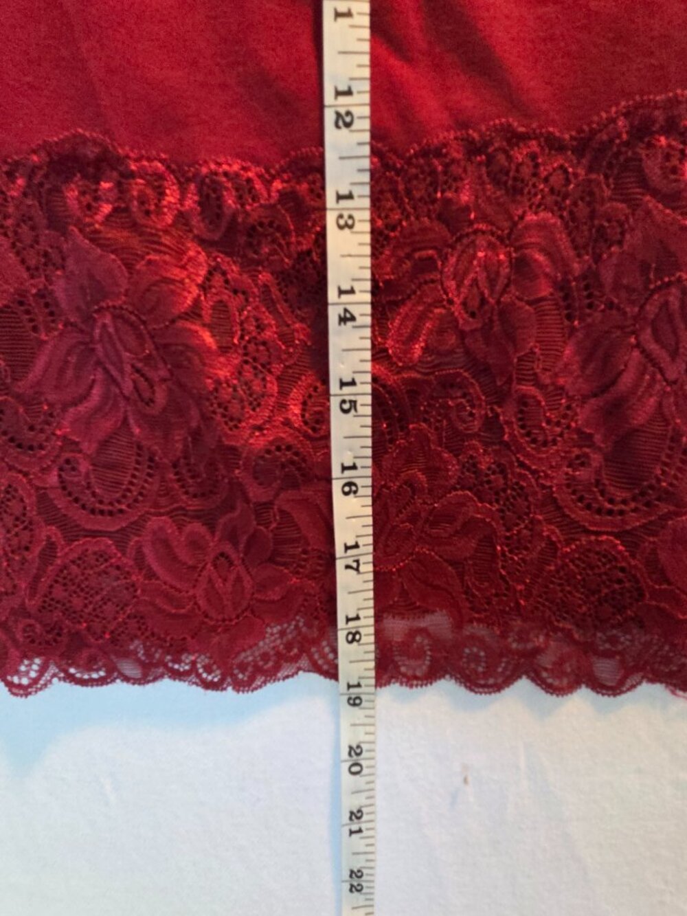 White House Black Market Dark Red Stretch Lace Cami - Picture 5 of 9
